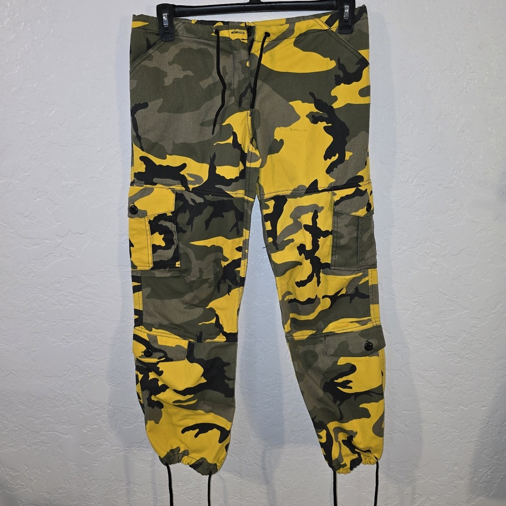 Rothco Camo Pants Women's XXS Stinger Yellow Drawstring Cinch Ankle